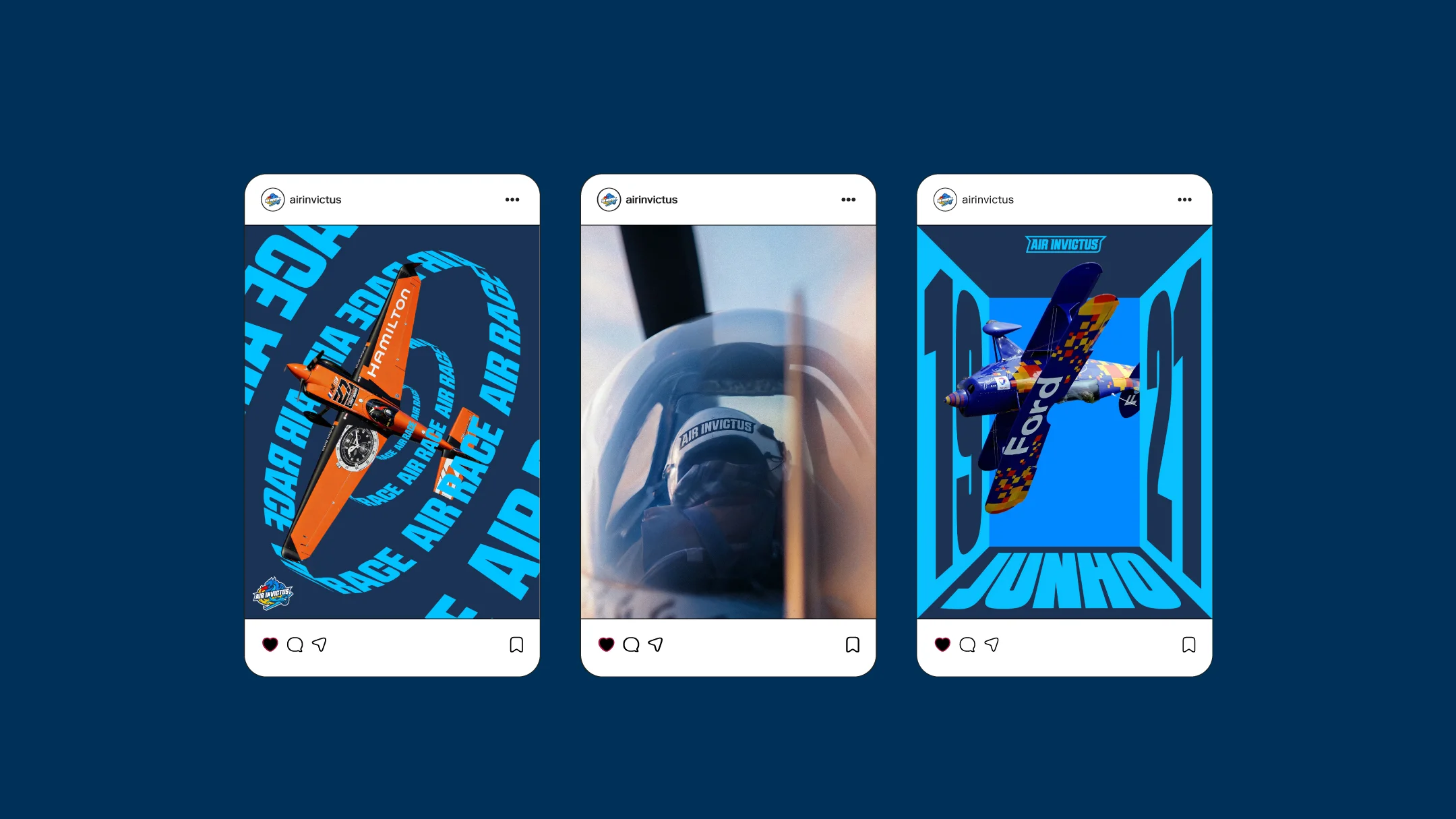 Projeto Air Invictus da Nhdesign: Adaptação da identidade visual para conteúdos digitais