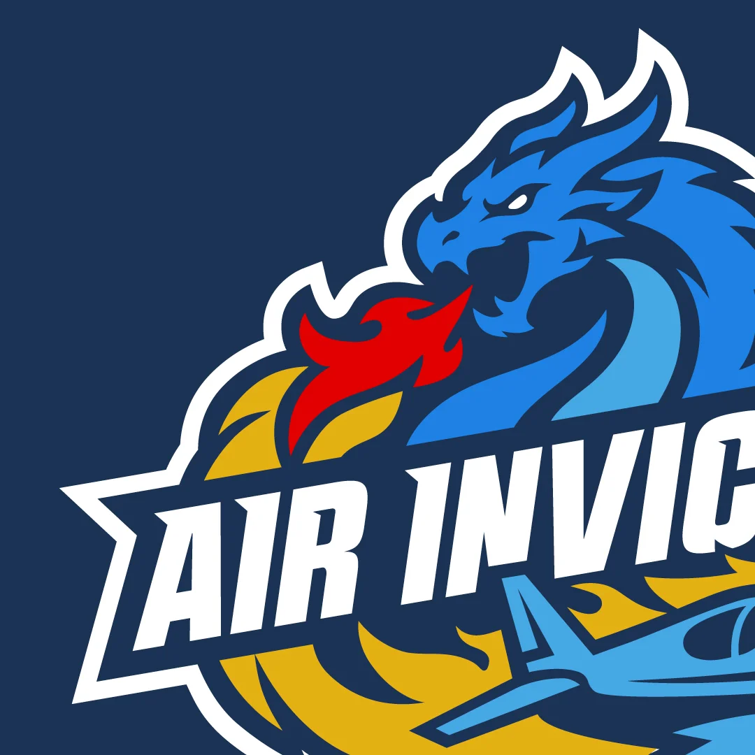 Projeto Air Invictus da Nhdesign: Detalhe do símbolo ilustrativo da identidade visual