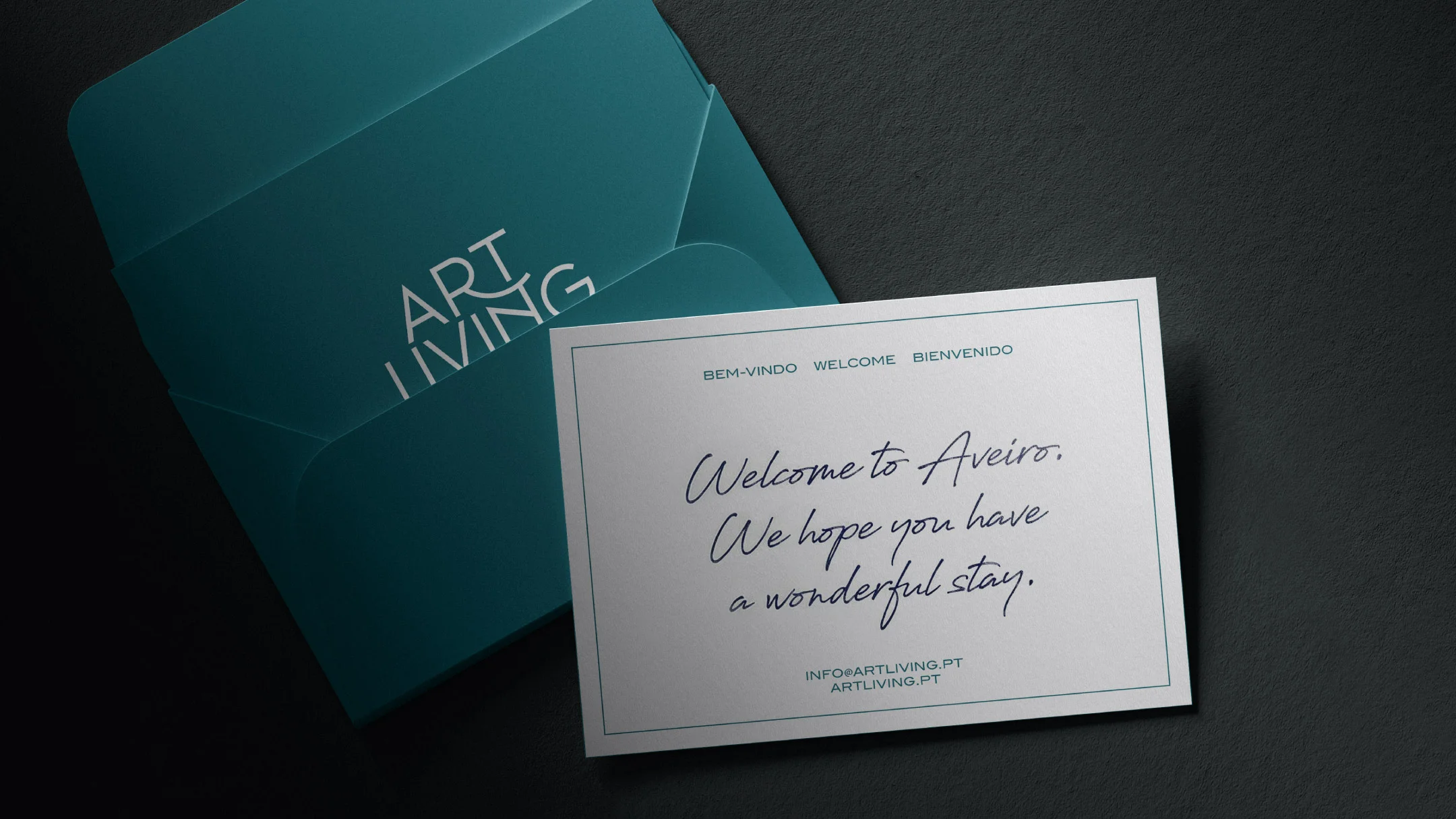 Nhdesign project Art Living: Welcome letter integrated into the Art Living visual identity