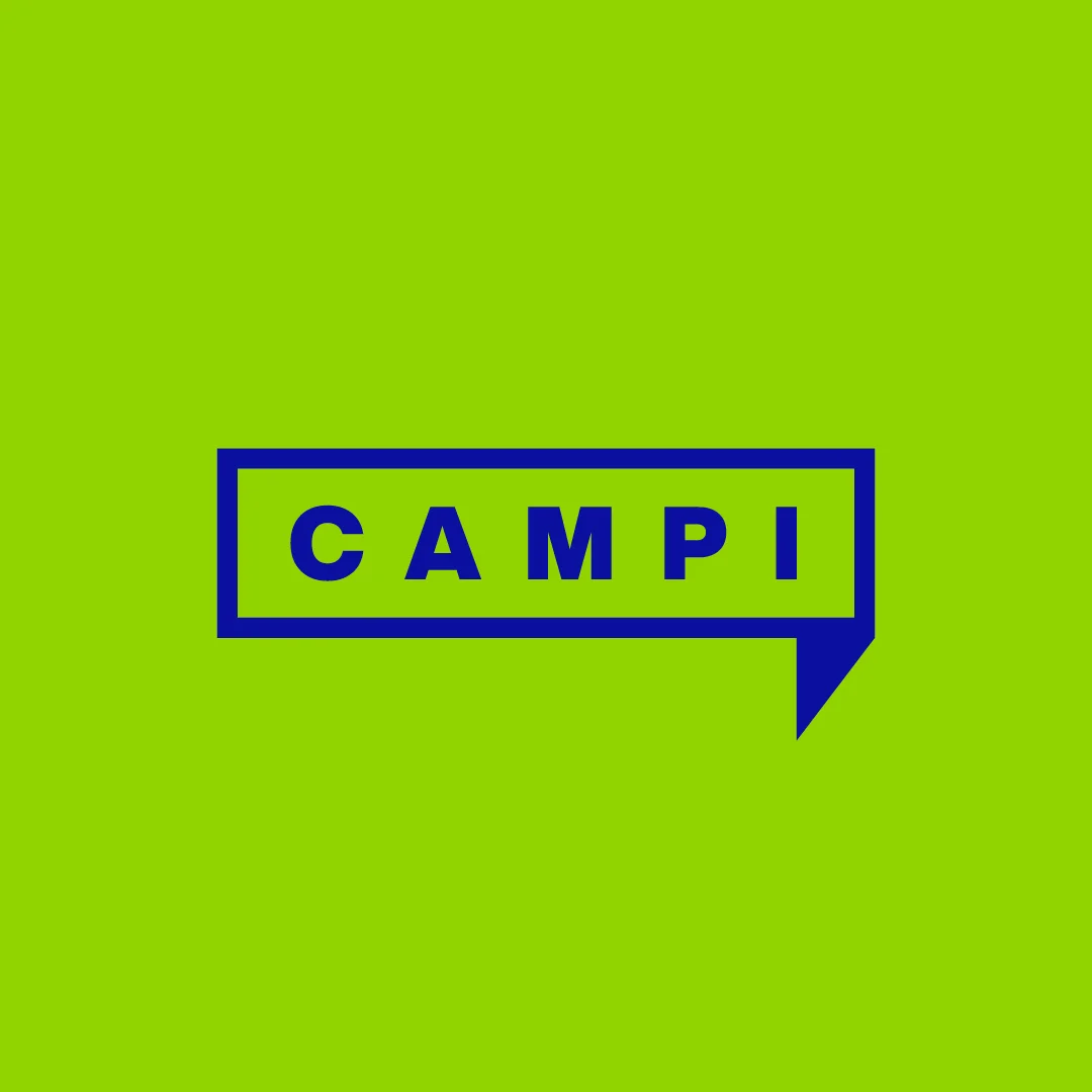 Nhdesign project Campi: Logo with typographic structure and integrated graphic element