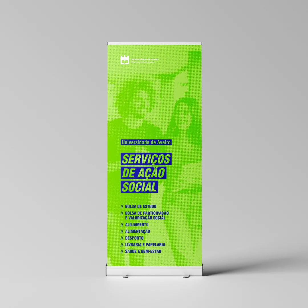 Nhdesign project Campi: Alternative roll-up banner with brand application