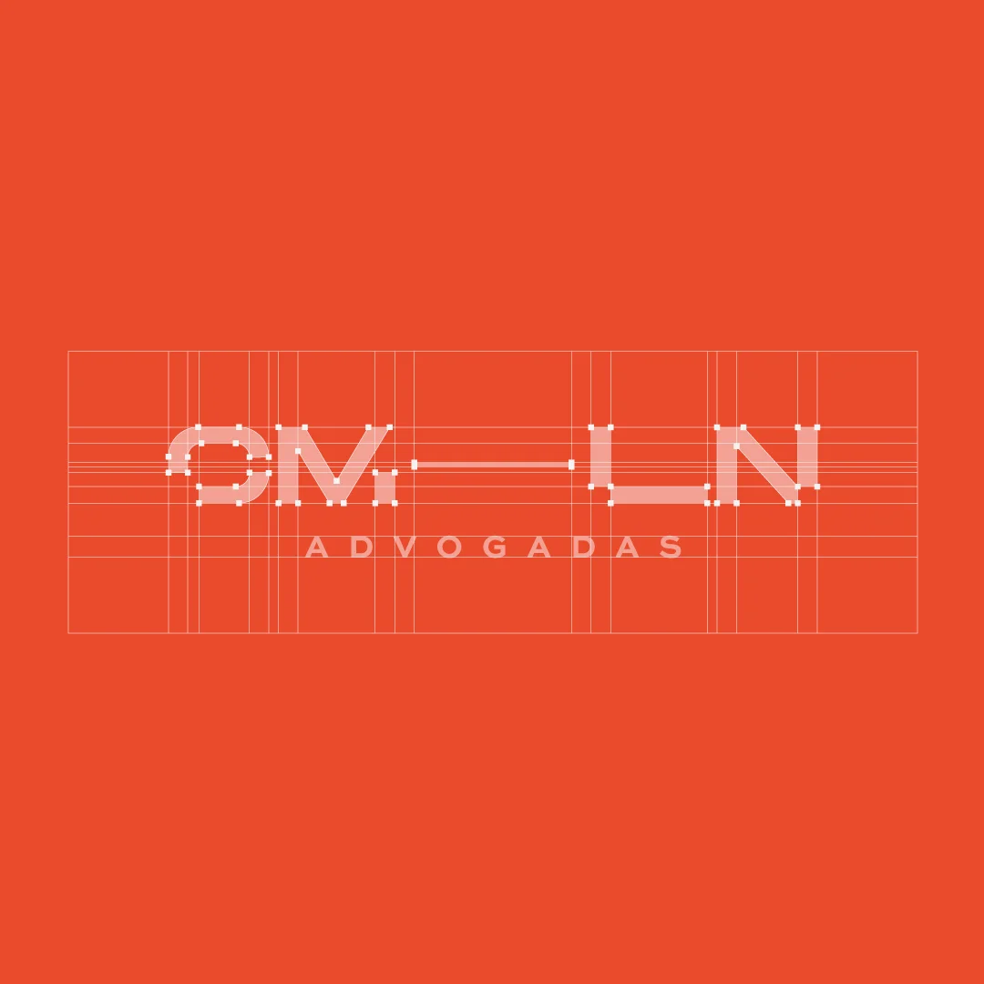 Nhdesign project CM-LN Advogadas: Logo construction grid