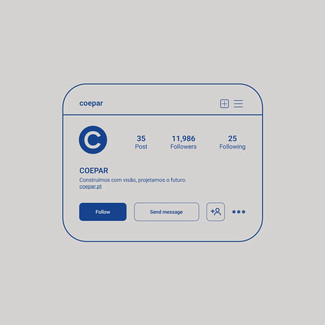Nhdesign project Coepar: Set of icons and UI elements featuring the Coepar identity