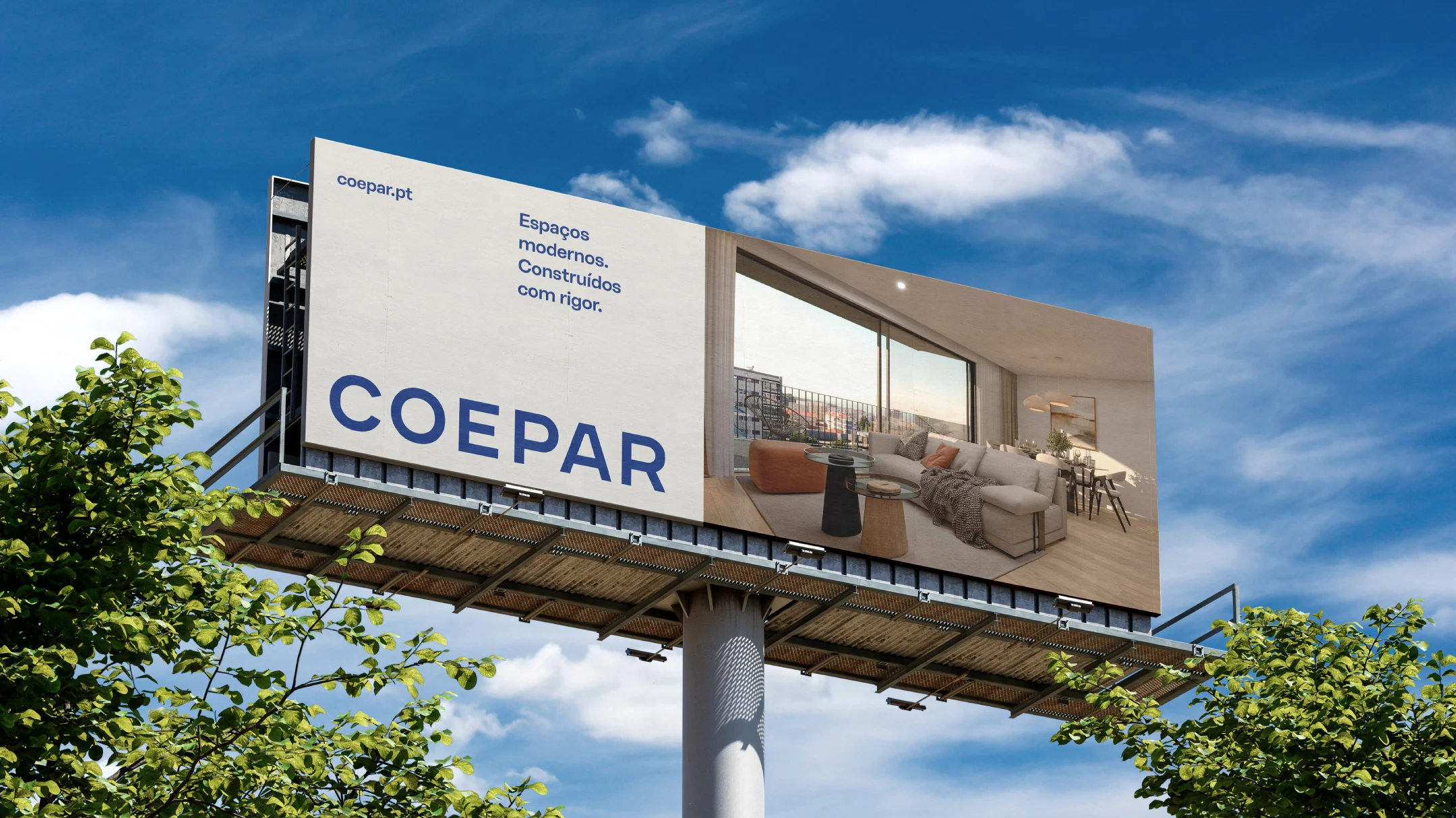 Nhdesign project Coepar: Coepar advertising billboard displayed outdoors