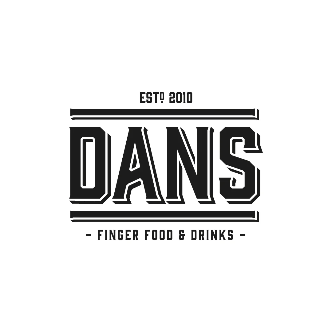 Nhdesign project DANS: DANS logo in black on white background