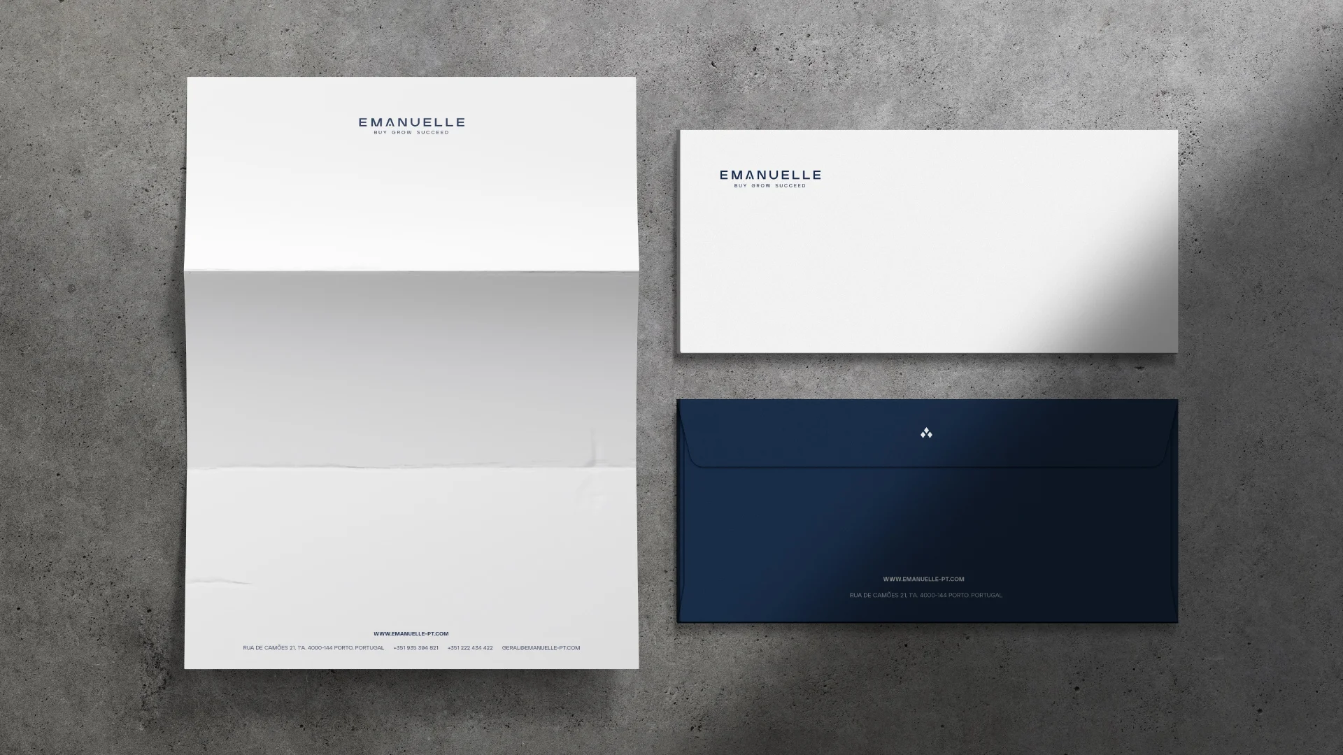 Nhdesign project Emanuelle: Institutional envelope with minimal brand application