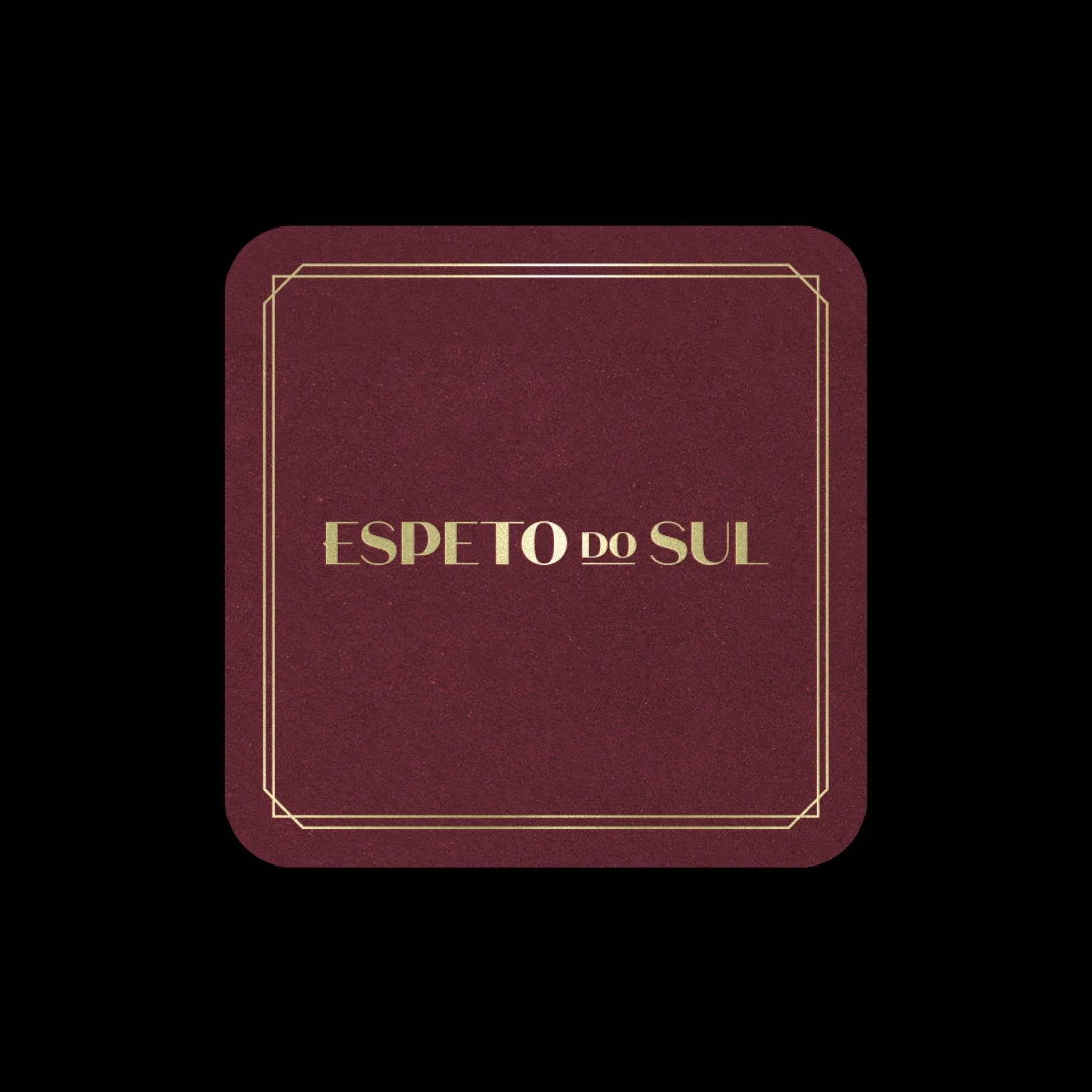 Nhdesign project Espeto do Sul: Brand application on a coaster with an elegant finish