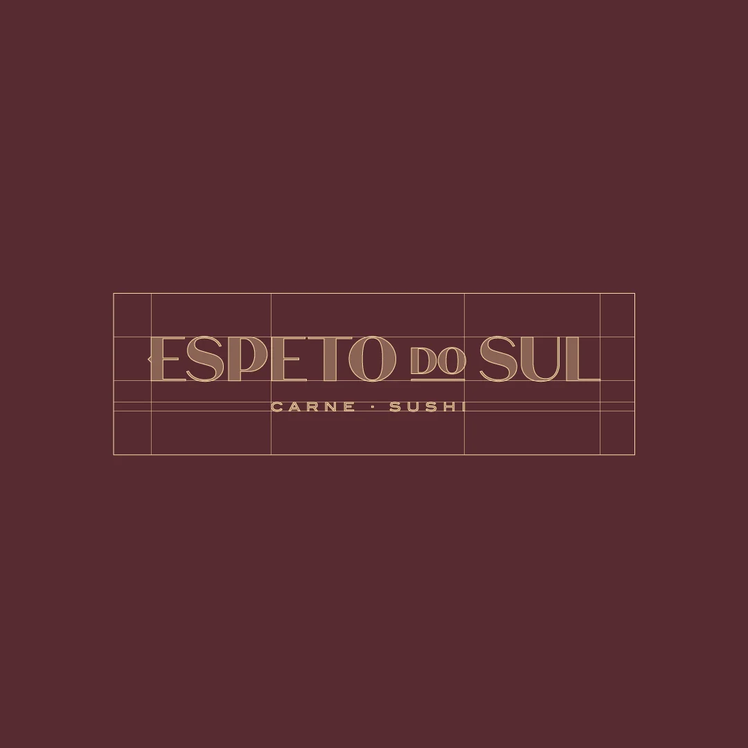 Nhdesign project Espeto do Sul: Construction and proportion study of the Espeto do Sul logo