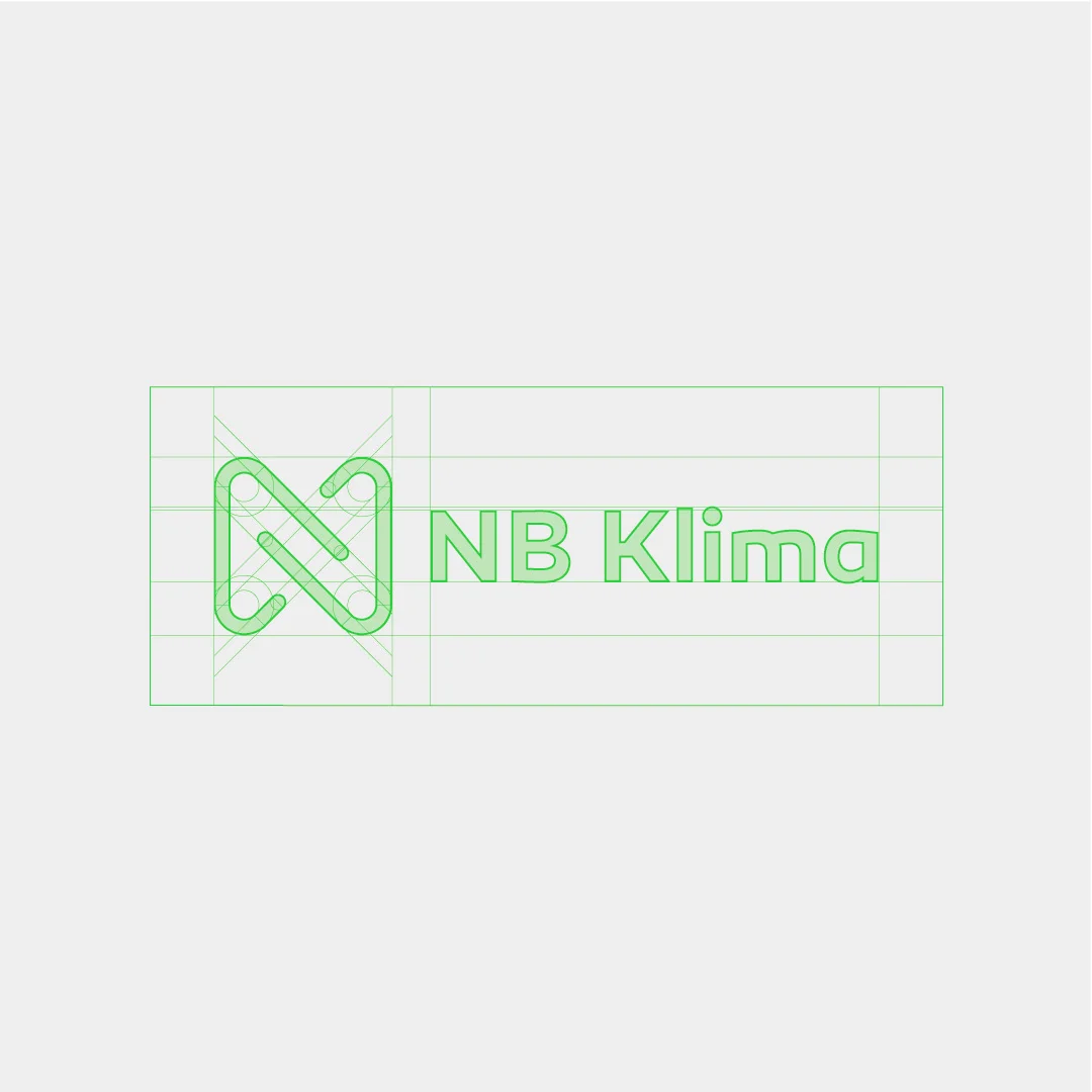 Nhdesign project NB Klima: Grid structure for NB Klima logo construction