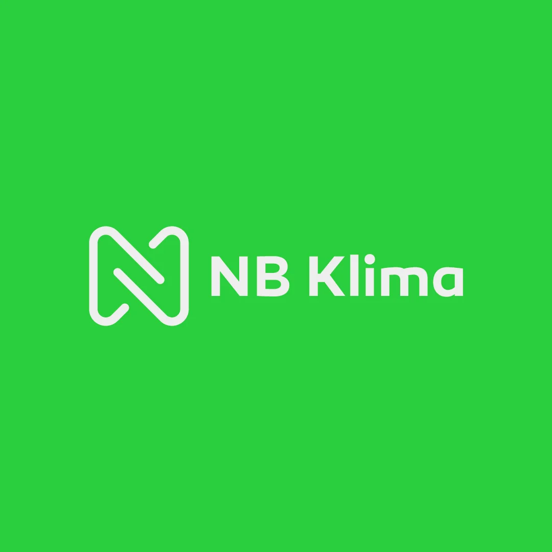Nhdesign project NB Klima: NB Klima logo on green background
