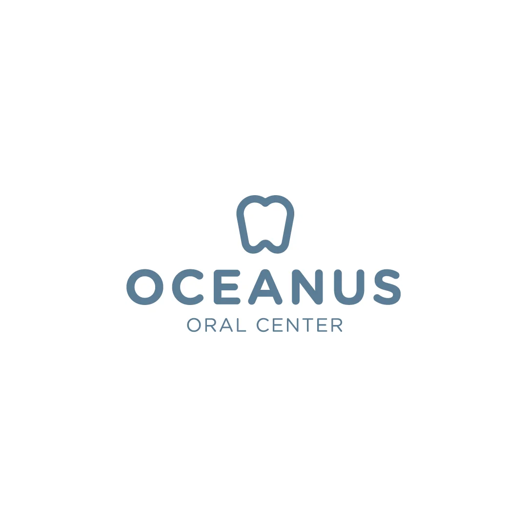 Nhdesign project OCEANUS: Oceanus Oral Center logo in blue on white background