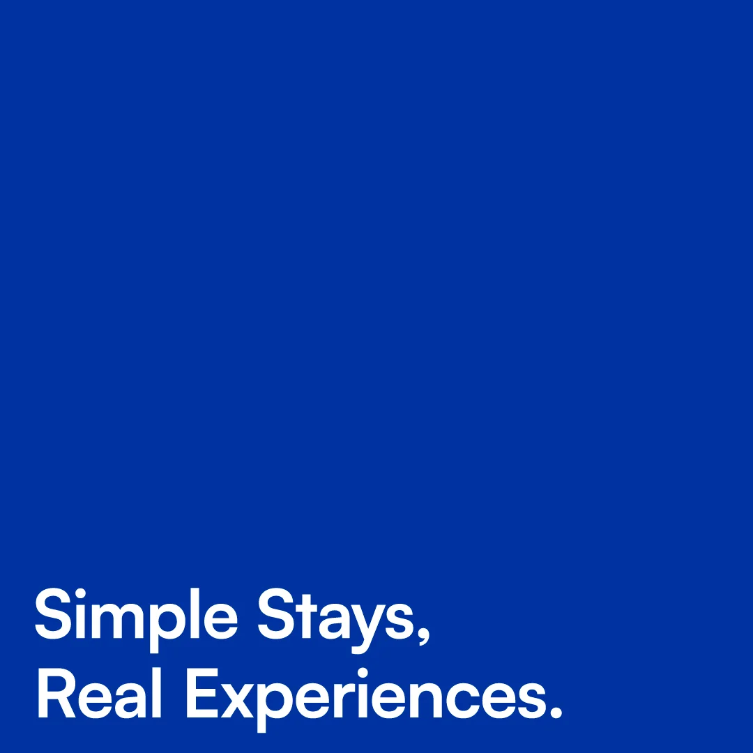 Nhdesign project ON: Typographic composition featuring the slogan Simple Stays Real Experiences