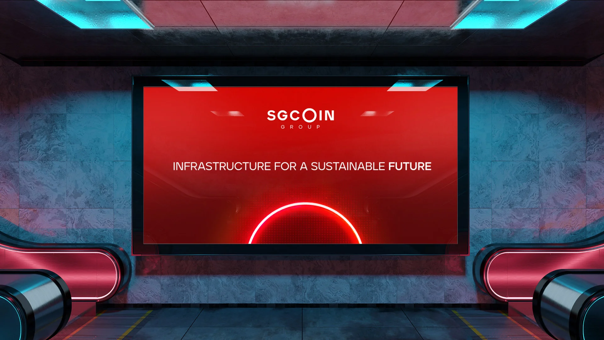 Nhdesign project SGCOIN: Brand applied to large-scale visual communication