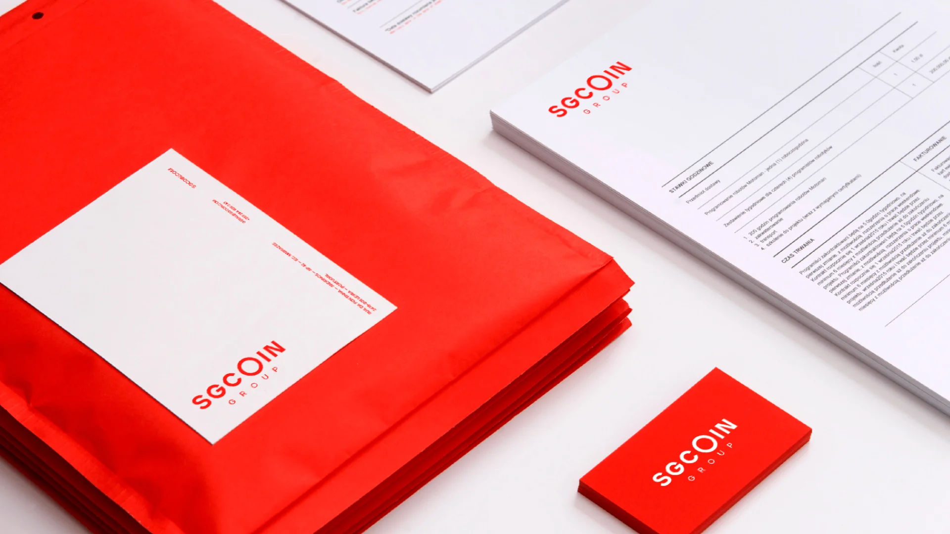 Nhdesign project SGCOIN: Set of institutional materials with consistent brand application