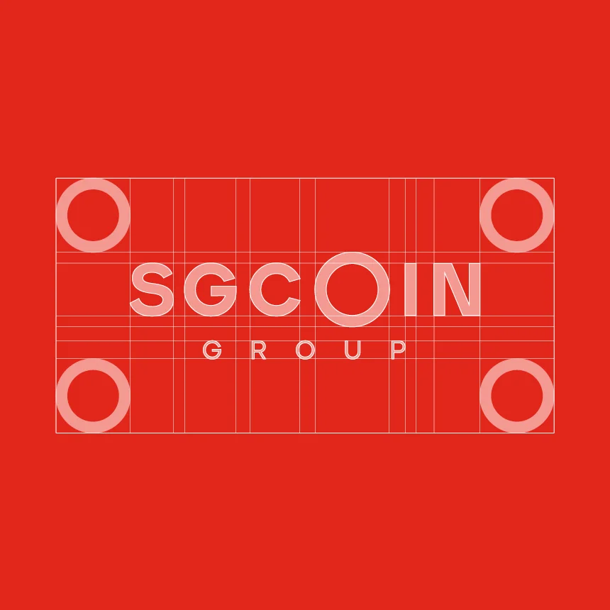 Nhdesign project SGCOIN: Construction and proportion study of the SGCOIN logo