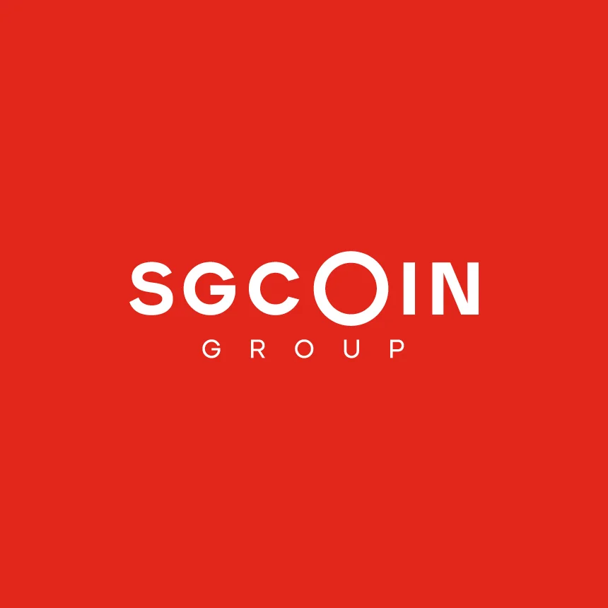 Nhdesign project SGCOIN: Logo with geometric language and strong identity, reflecting a technological and financial positioning