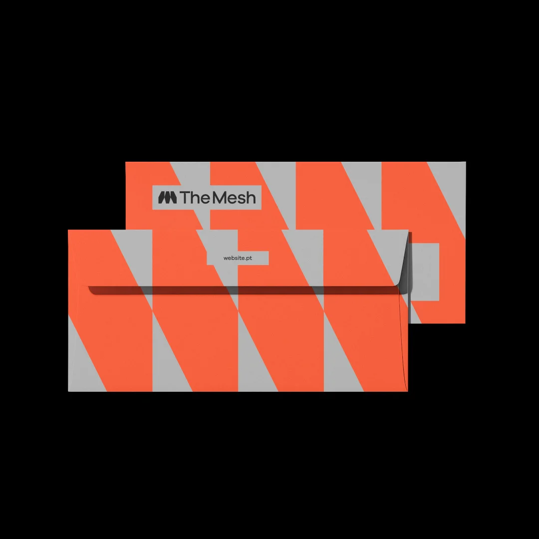 Nhdesign project The Mesh: Graphic exploration of letterforms based on the brand visual system