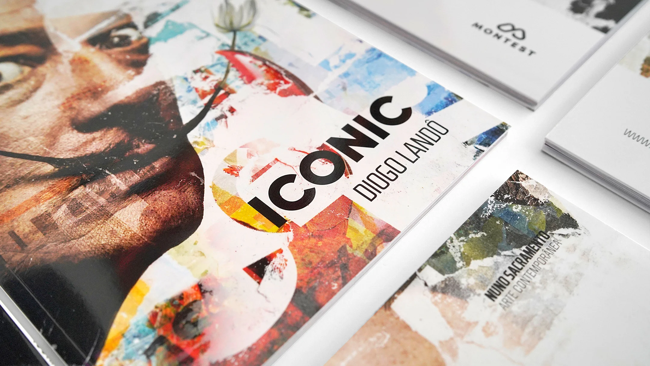 Nhdesign project Iconic: Detail of the cover of Diogo Landô's catalog, Iconic