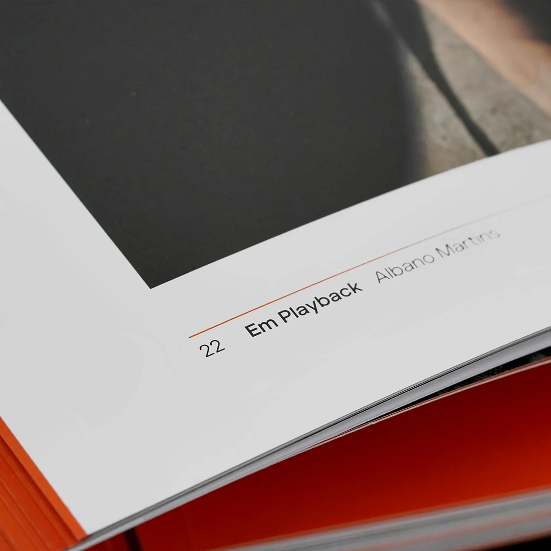 Nhdesign project Em Playback: Detail of the content of Albano Martins' catalog, Em Playback