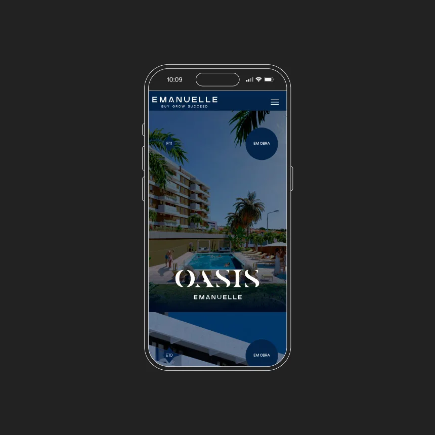 Nhdesign project Emanuelle: Responsive website on mobile