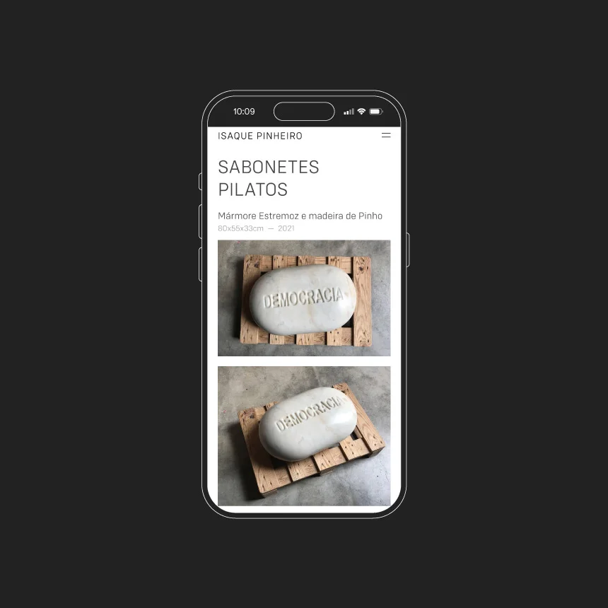 Projeto Isaque Pinheiro da Nhdesign: Site adaptado para telemóvel