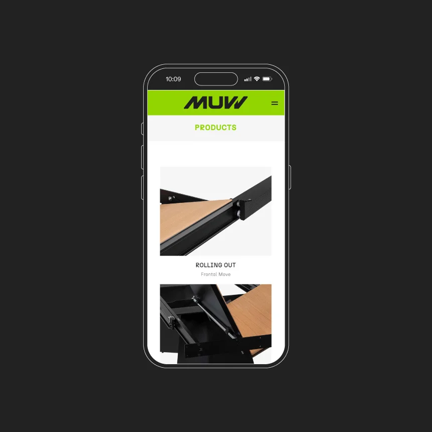 Projeto MUVV da Nhdesign: Site adaptado para telemóvel