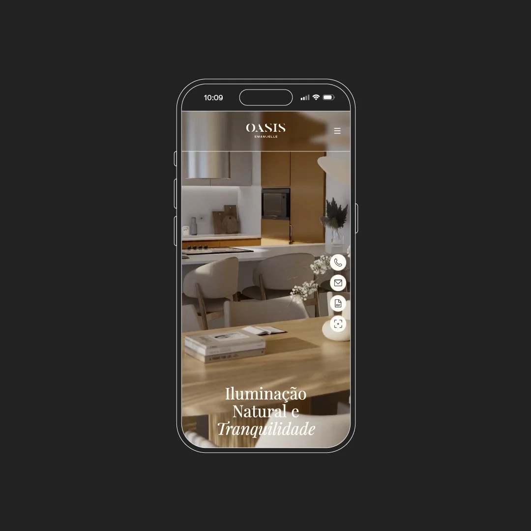 Nhdesign project Oasis: Responsive website on mobile