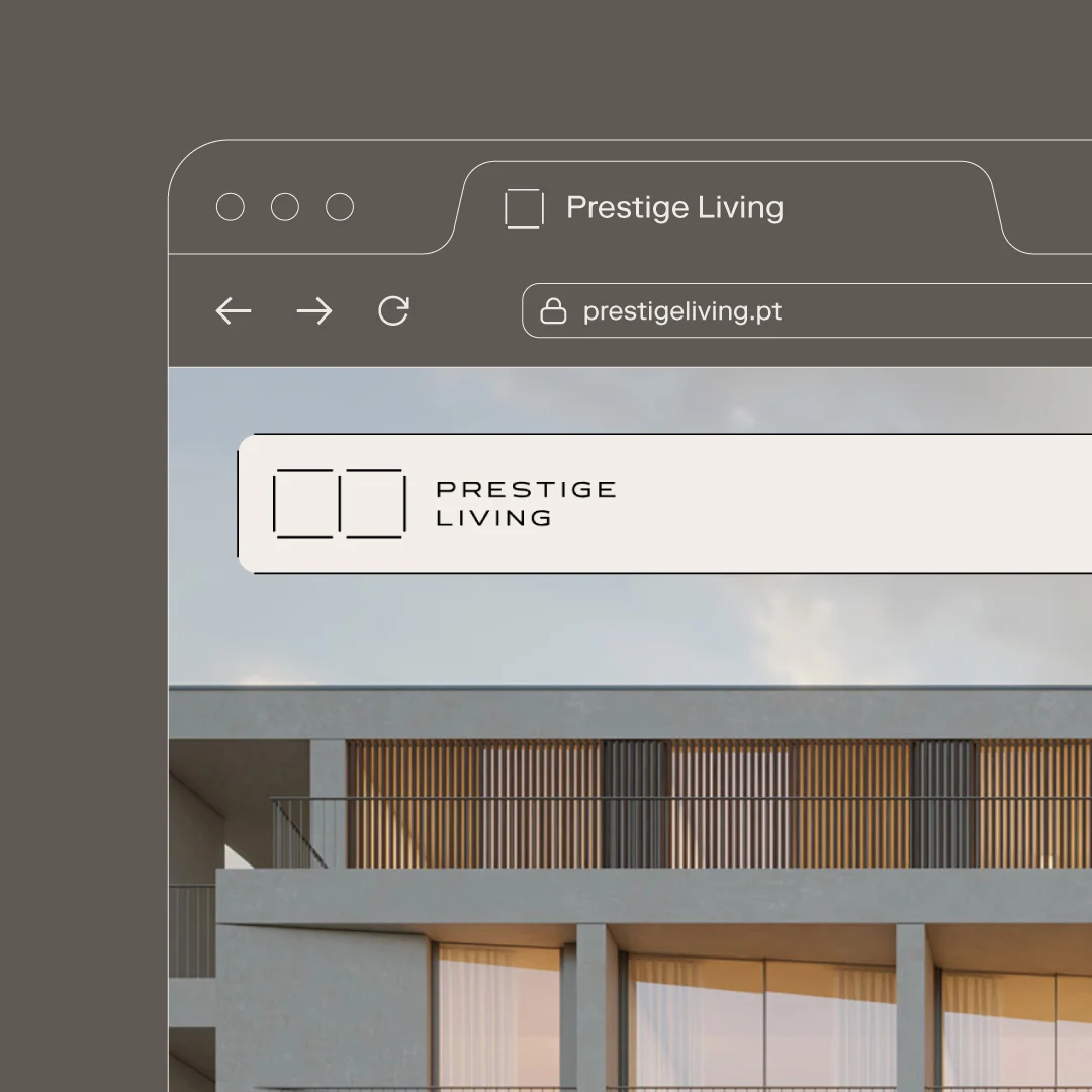 Nhdesign project Prestige Living: Prestige Living visual identity applied across the development's website