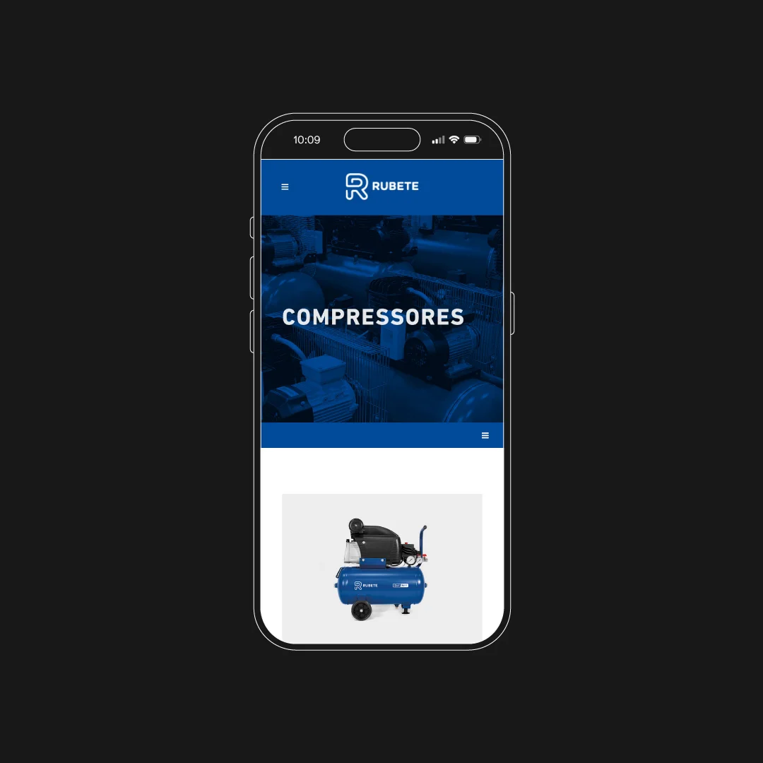 Nhdesign project Rubete: Responsive website on mobile