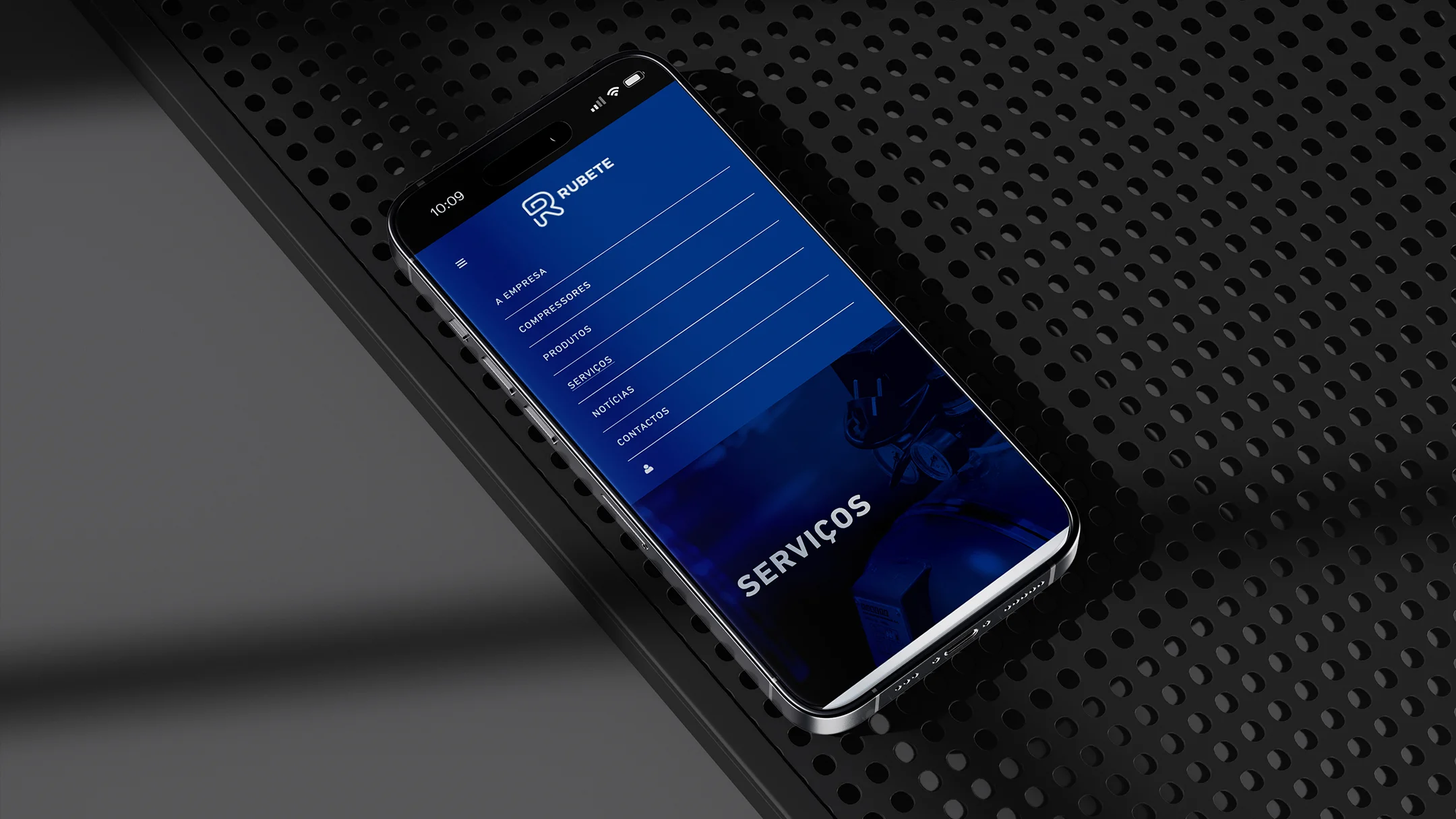 Nhdesign project Rubete: Responsive website on mobile
