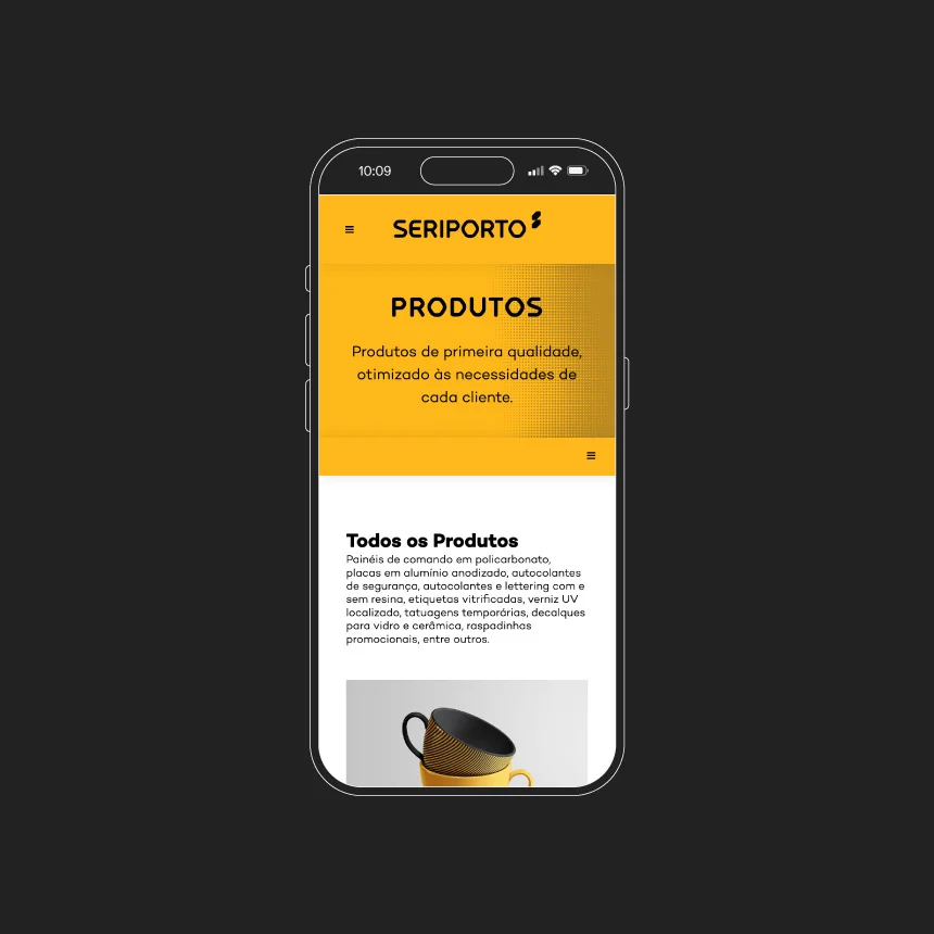 Nhdesign project Seriporto: Responsive website on mobile