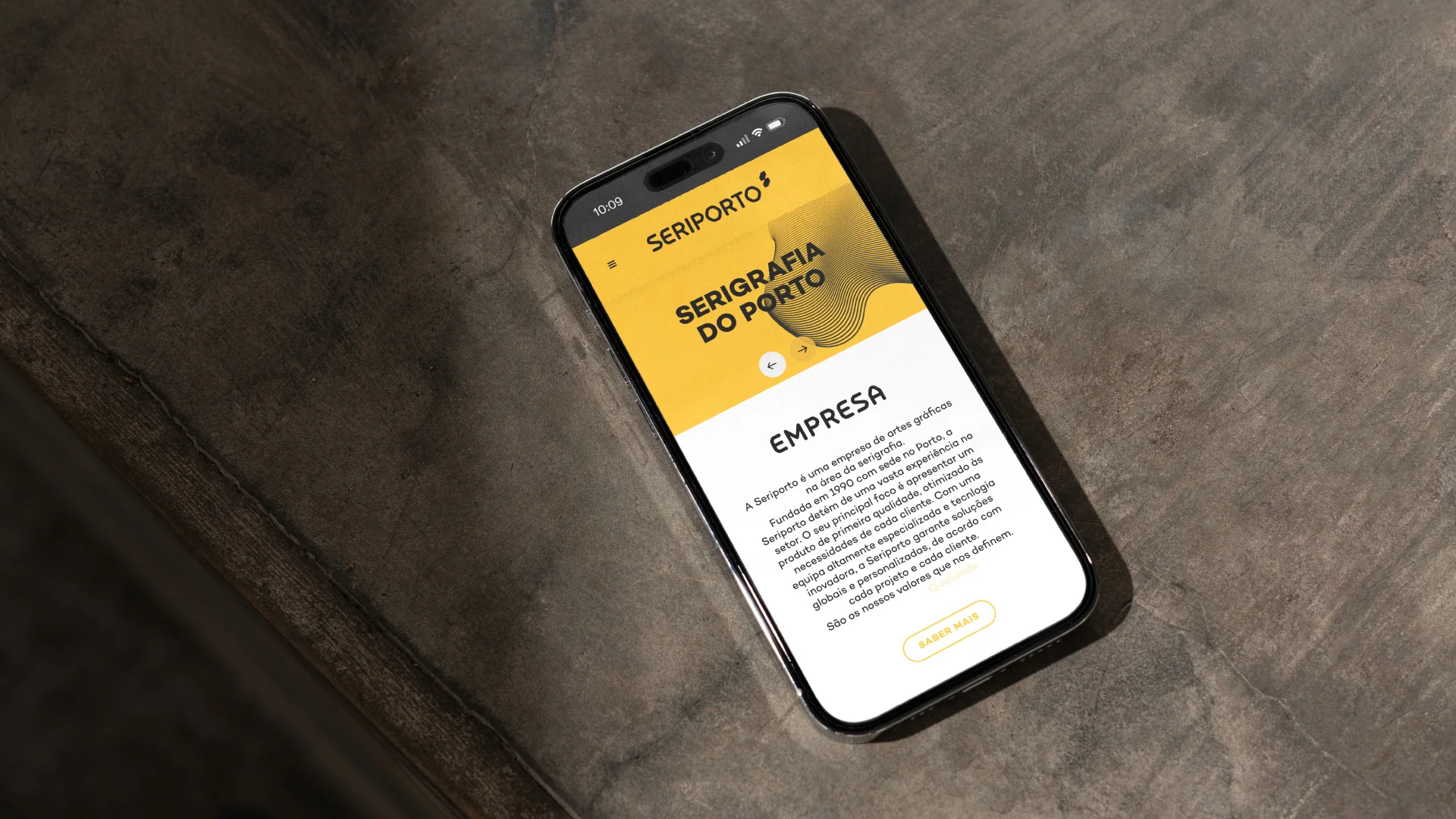 Nhdesign project Seriporto: Responsive website on mobile