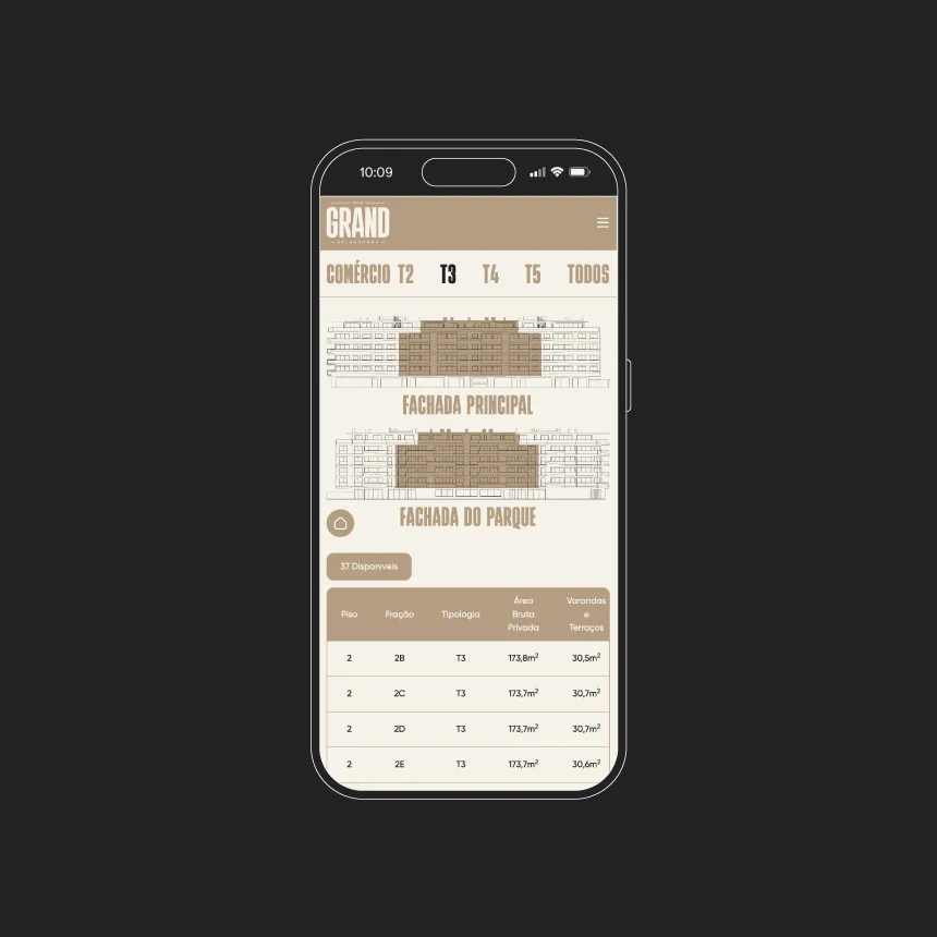 Nhdesign project The Grand Splendouro: Responsive website on mobile